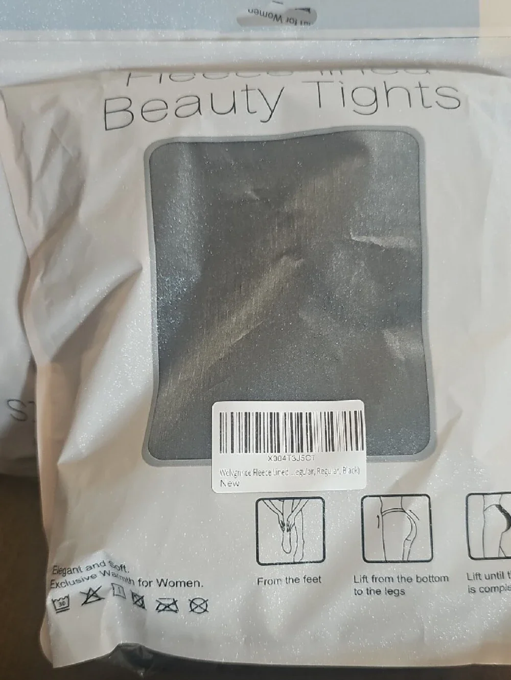 New Black Fleece-Lined Women's Tights Hosiery